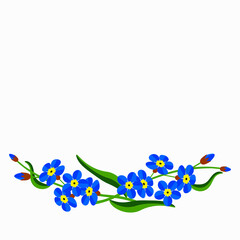 Forget-me-not greeting card.