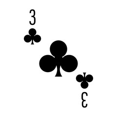 Illustration for club poker card.