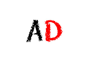 Fototapeta premium this is a latter AD logo icon