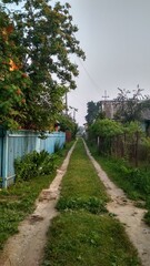 road in a holiday village