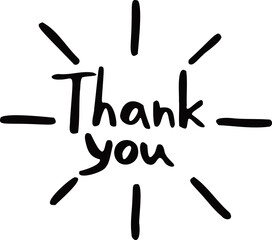 Thank you icon, thank you symbol. Vector, line