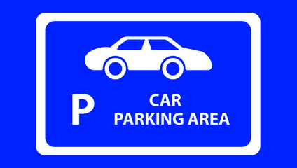 sign indicating that there is a car parking area.
Vector design Eps 10.