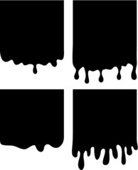 Vector illustration of the dripping background set