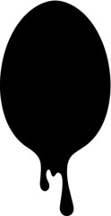 Vector illustration of the dripping egg