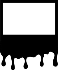 Vector illustration of the dripping photo frame