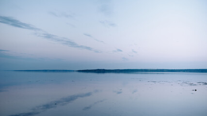 full moon rising over the river