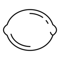 Lemon fruit icon, outline style