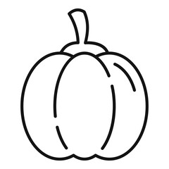 Farm pumpkin icon, outline style