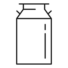Farm milk barrel icon, outline style