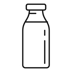 Milk bottle icon, outline style