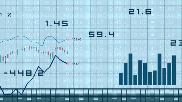 B&ouml;rsenkurs  Gewinn Aktienkurse Finanzen Animation 3D Grafik
