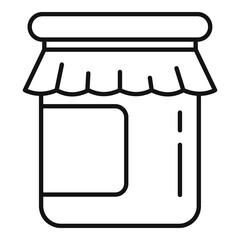 Jam jar icon, outline style