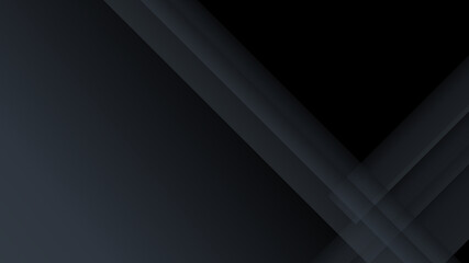 Dark deep black dynamic abstract vector background with diagonal lines. Modern creative halftone premium gradient. 3d cover of business presentation banner for sale event night party. Soft shadow dots