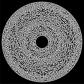 Solvable maze labyrinth vector ilustration