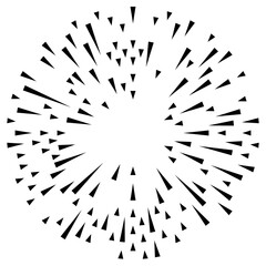 Radial lines radiance, burst, starburst, sunburst effect design element