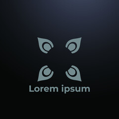 abstract luxury logo icon design template. monogram initials sign symbol. elegant jewelry frame icon logo design