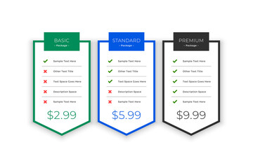 plans and pricing template for your business