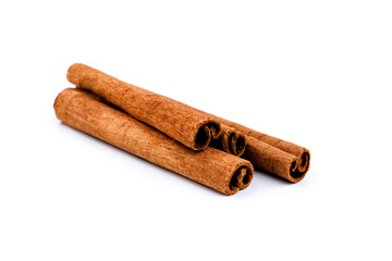 Cinnamon sticks, isolated on white background