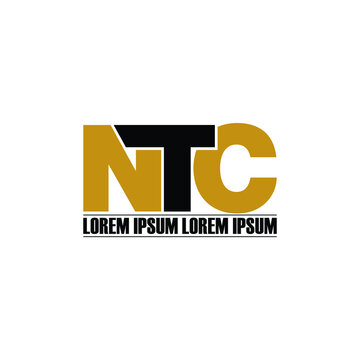 NTC letter monogram logo design vector