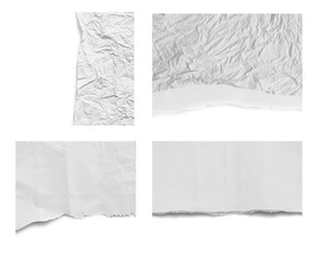 Set of torn paper isolated on white background