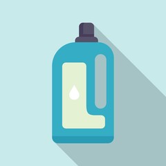 Softener clean bottle icon, flat style