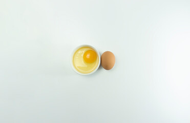 Indonesian Food | Eggs placed in a white ceramic bowl on a white background