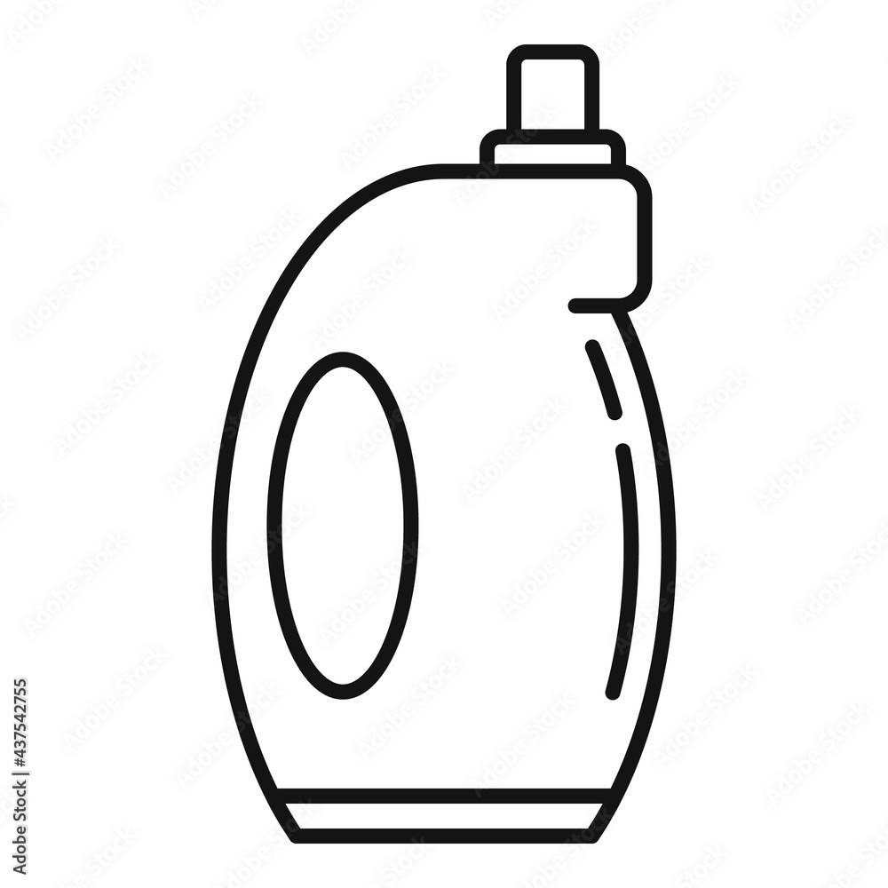 Sticker Softener bottle icon, outline style