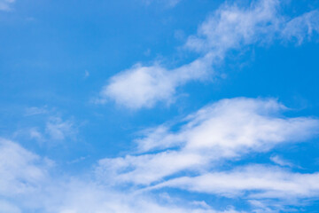 The blue sky and the clouds during the day