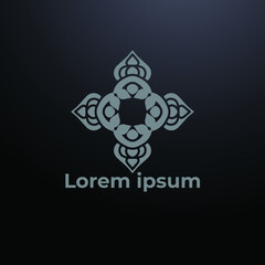 abstract luxury logo icon design template. monogram initials sign symbol. elegant jewelry frame icon logo design