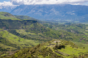 Beautiful landscape on mountain with nice sky