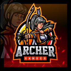 Archer mascot. esport logo design