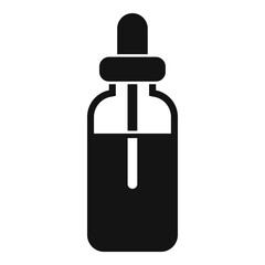 Fototapeta premium Essential oils herbal bottle icon, simple style