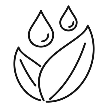 Essential oils leaf plant icon, outline style
