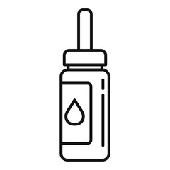 Essential oils dropper icon, outline style