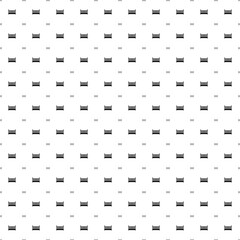 Square seamless background pattern from black baby cot symbols are different sizes and opacity. The pattern is evenly filled. Vector illustration on white background