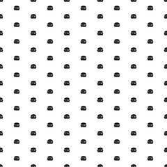 Square seamless background pattern from black hamburger symbols. The pattern is evenly filled. Vector illustration on white background