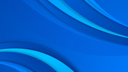 Modern blue wave abstract background with 3d overlap layers. Dark blue background with abstract graphic elements for presentation background design.