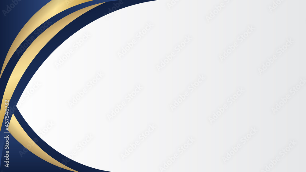 Poster dark blue and gold abstract background on white background. dark blue and gold business presentation