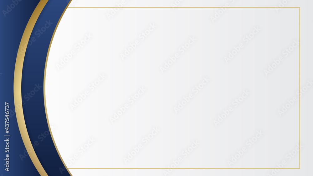 Aufkleber dark blue and gold abstract background on white background. dark blue and gold business presentation