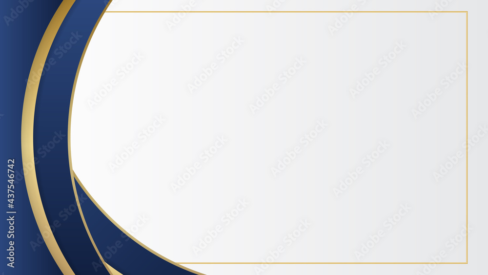 Aufkleber dark blue and gold abstract background on white background. dark blue and gold business presentation