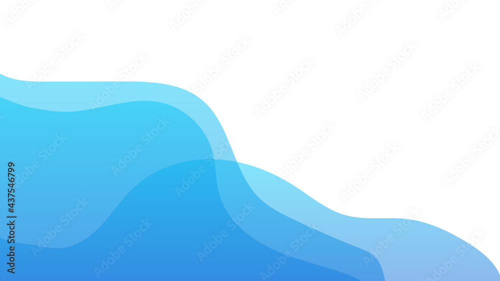 Poster Simple minimal blue wave abstract background. Abstract background with dynamic effect. Motion vector Illustration. Trendy gradients. Can be used for advertising, marketing, presentation.