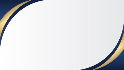 Dark blue and gold abstract background on white background. Dark blue and gold business presentation background with copy space for text