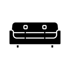 Sofa design. Glyph icon style. simple illustration. Editable stroke. Design template vector