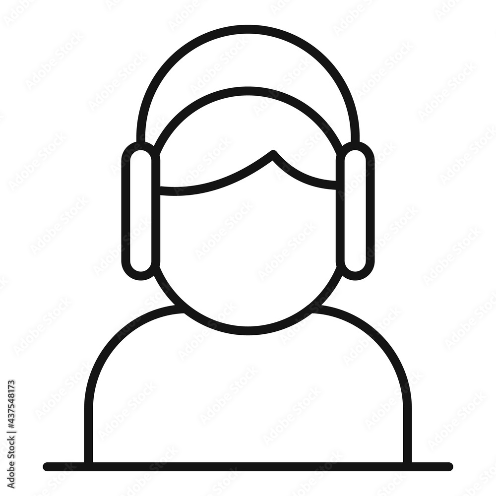 Canvas Prints Home office listen icon, outline style