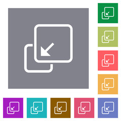 Collapse element square flat icons