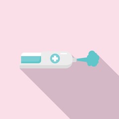 Disinfection spray icon, flat style