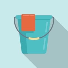 Disinfection water bucket icon, flat style © anatolir