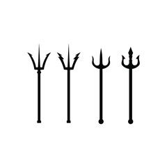  trident Poseidon Neptune Shiva goddess Hinduism underwater ocean king of water logo design vector © Roossoo