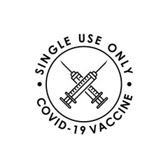 cross syringe medical injection logo design vector illustration