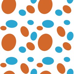 abstract pattern, background or cover. bright round spots. orange, blue, red